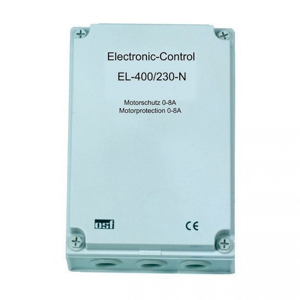 Электронный блок управления с кнопочным пускателем EL-400/230-N 0-8 A 